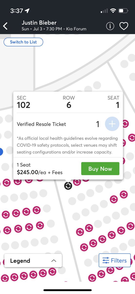 selling my justin bieber tickets for the forum july 3rd. 

Sec 104, Row 3, Seat 7

Sec 102, Row 6, Seat 1

both are aisle seats. i’m not changing my flights on a holiday weekend so 🙏🏾🙏🏾

$245 each. tell your friends