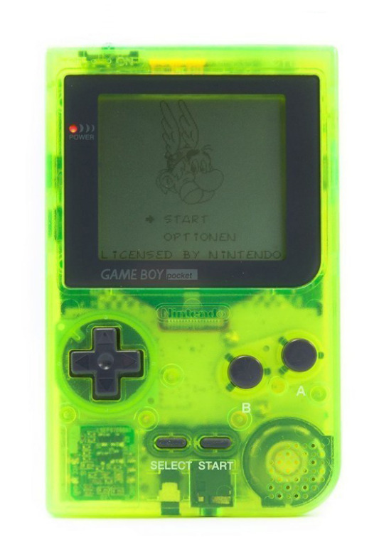 3CC0__'s tweet photo. Game Boy Pocket "Extreme Green" (1997) https://t.co/Bfa5eemDM4