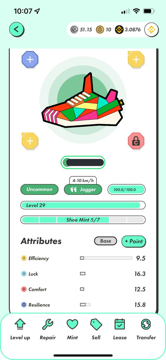 17BNBでゲット！
今日からTrainerじゃなくまたJoggerに😎
 #STEPN