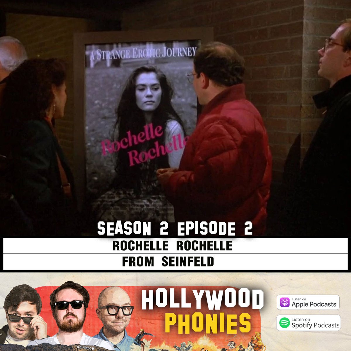 We’re going arthouse this week, with a very special guest: <a href="/reynoldsgareth/">Gareth Reynolds</a> from <a href="/thedollop/">The Dollop</a>! We're tackling a piece of arthouse erotica featured multiple times in #Seinfeld - yes, it's Rochelle, Rochelle.

Links to listen here: linktr.ee/phoniespodcast 🎙️📱👄