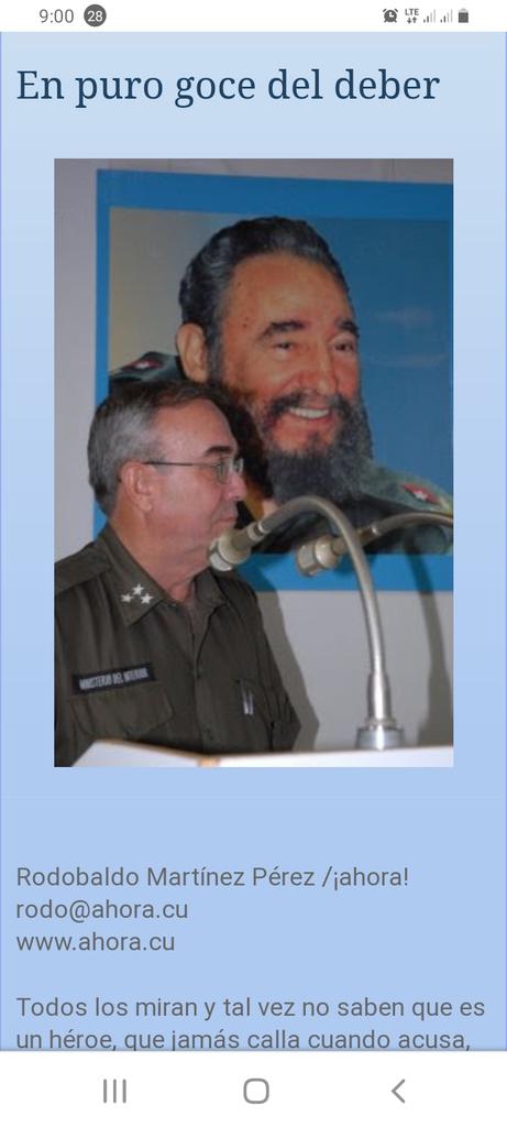 camilonoel1's tweet photo. Un heroe? Mi padre!

Combatiente revolucionario, cuadro del Ministerio del Interior, comunista, internacionalista, Hombre

Aunq ya no estés entre nosotros, felicidades!, y para todos los combatientes del #MININTCuba, públicos y secreto, vivos y muertos

#PatriaOMuerteVenceremos https://t.co/TYlgsHFJbb