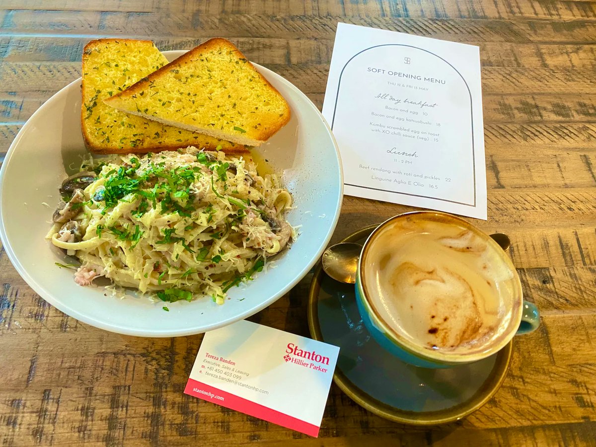 Soft opening of SIRRIUS BLACK RESTARAUNT. Try their amazing Aglio E Olio Fettuccine Pasta. A breath of fresh air and modern lunch for Mascot! 

LEASED by Tereza Banden of Stanton Hillier Parker.

#restaraunt #retailleasing #commercialrealestate #justleased #southsydney