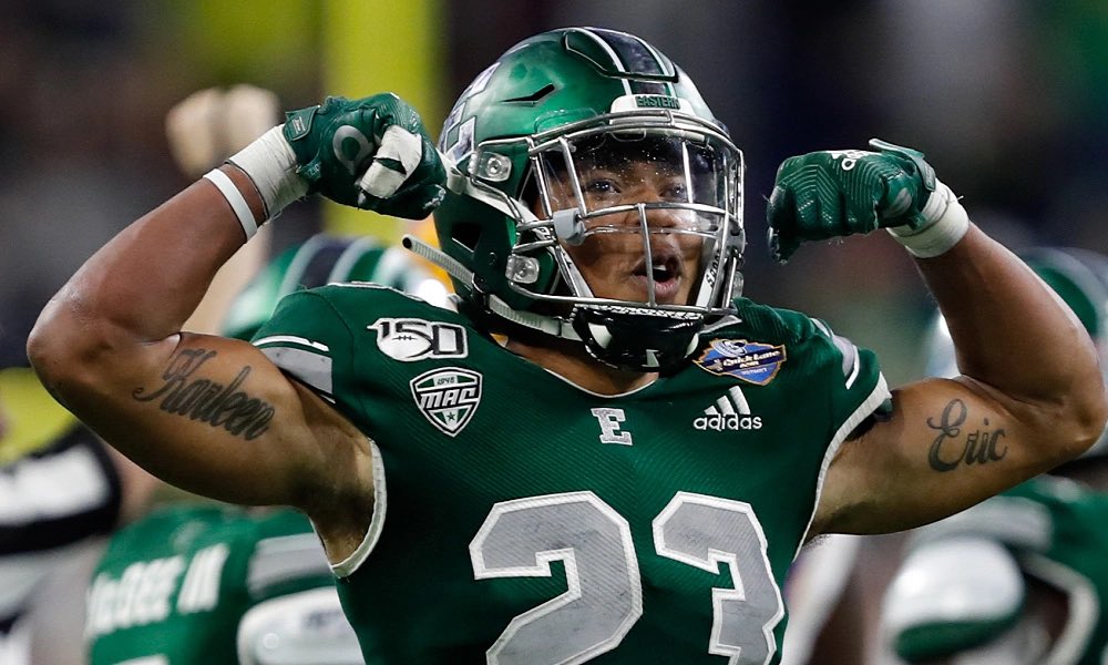 After a great call with <a href="/Coach_Creighton/">Chris Creighton</a> I’m beyond excited to receive an offer from Eastern Michigan University! #goeagles 
<a href="/CoachShaqV/">Shaq Vann</a> 
<a href="/_b_blanes/">Brandon Blaney</a> 

<a href="/GridironImports/">Gridiron Imports Foundation</a> 
<a href="/PeterDaletzki/">Peter Daletzki HC/OC Team Germany</a> 
<a href="/CoachSturdivan1/">Coach Sturdivant</a> 
<a href="/RecruitGeorgia/">Recruit Georgia</a>