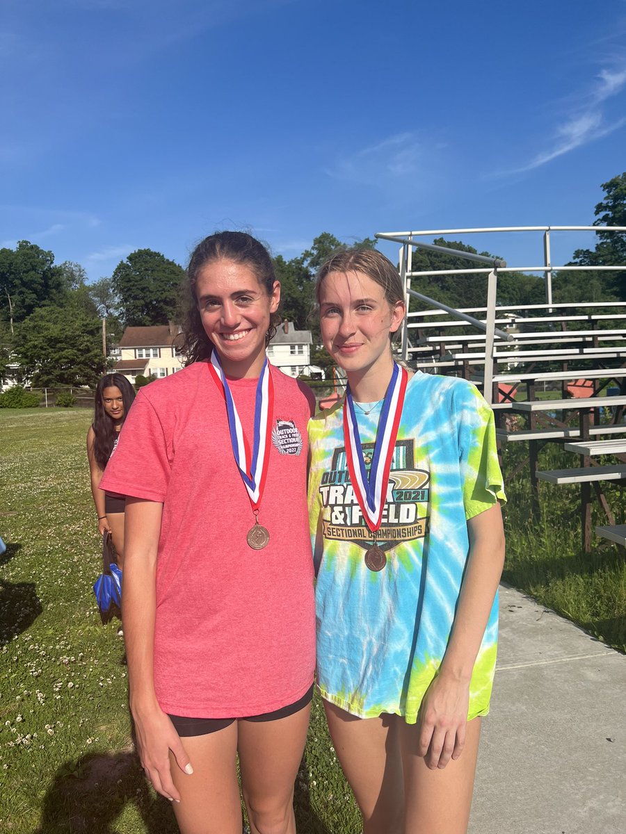 Congratulations to Allie Huelbig(missing from picture), Kate Hickey and Marcella Blancato for their 2nd, 3rd, 4th High Jump finish at the Essex County Track and Field Championships!!!