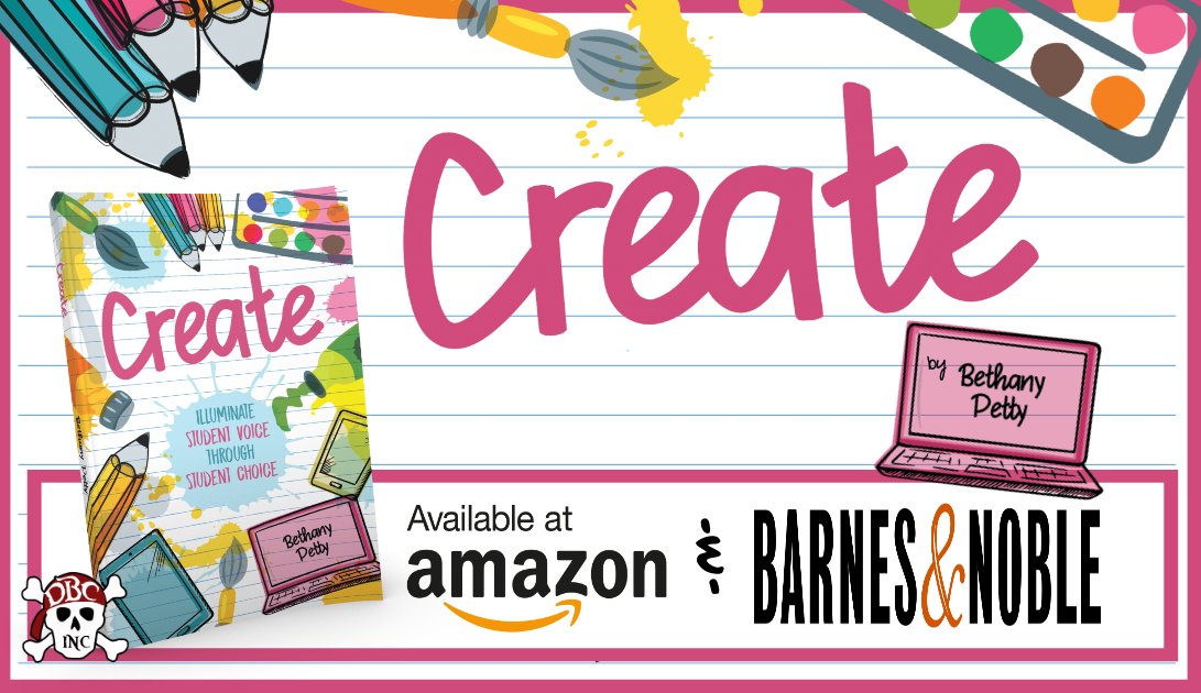 TaraMartinEDU's tweet image. Thanks to all who have joined #Tlap tonight &amp;amp; thanks to our awesome host!!

If you're looking for an incredible book to boost creativity with your students, CREATE by @Bethany_Petty is for YOU!
Check it out HERE:daveburgessconsulting.com/books/create/ 

#dbcincbooks #CreateBook #IlluminateEDU