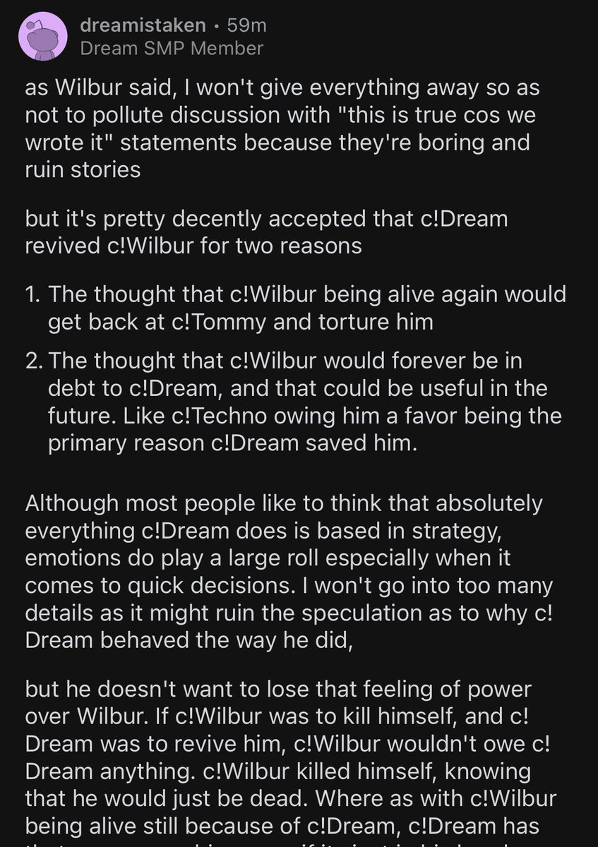 redditdream's tweet photo. Dream replied on Reddit! https://t.co/7nxFLF8zNQ