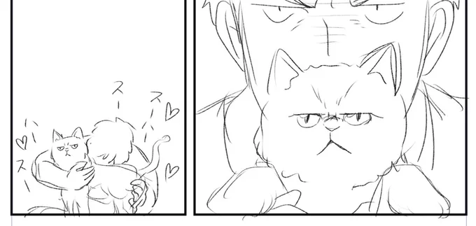 たまには猫も描く。 