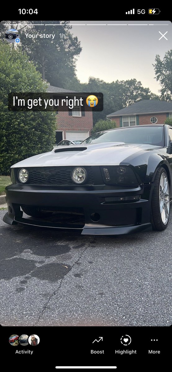 _Demoralize's tweet photo. New bumper is on the car and I’m loving it 😩 unfortunately it’s not running rn got a busted up control arm and blown shock so the new GT500 control arms and sr performance shocks are coming in and will be here this week! https://t.co/DmkPrTijbd
