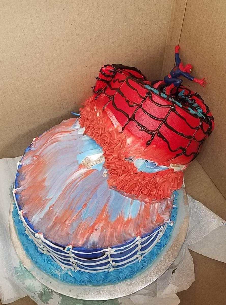 obrigado homem aranha por salvar o bolo