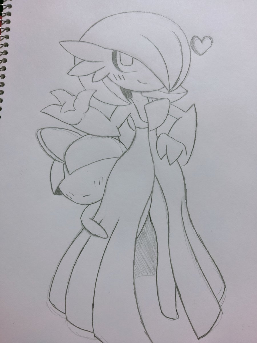 I'm aware I am posting this at an ungodly hour and these photos suck but have some rare physical art from me

#Gardevoir, #Ralts, and some Scrap gang doodles! 