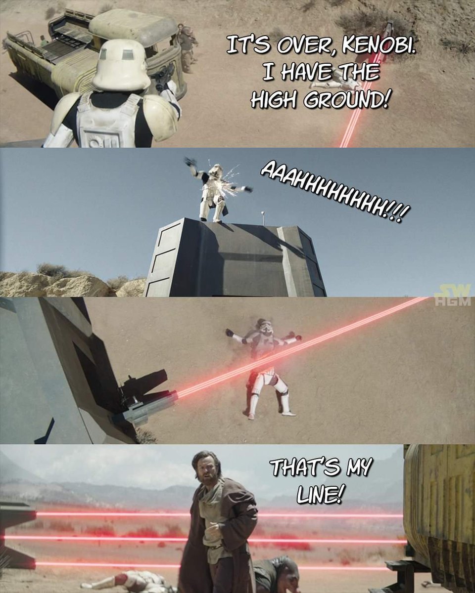 As Maul learned... #Kenobi is such a master of the high ground, he knows how to use it against you! 😆 #StarWars