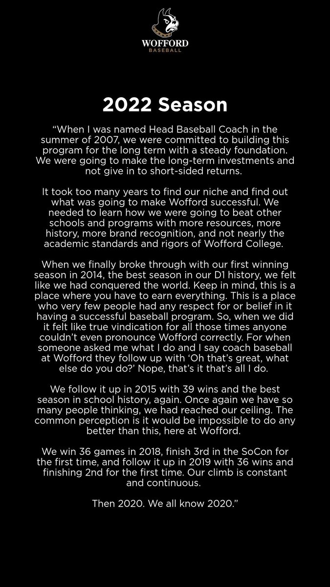 Wofford Baseball tweet media