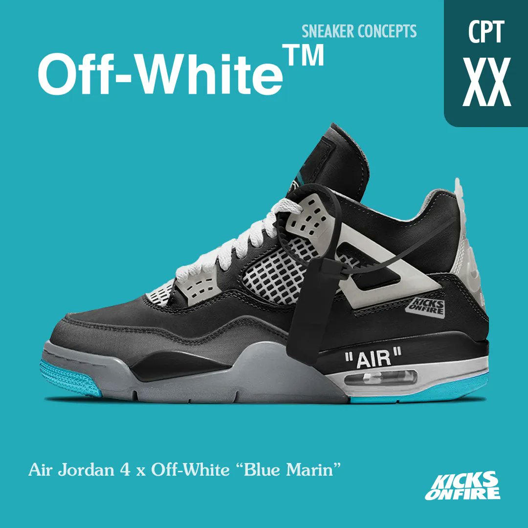 KicksOnFire on X: SNEAKER CONCEPTS: Air Jordan 4 x Off-White “Articuno” ❄️   / X