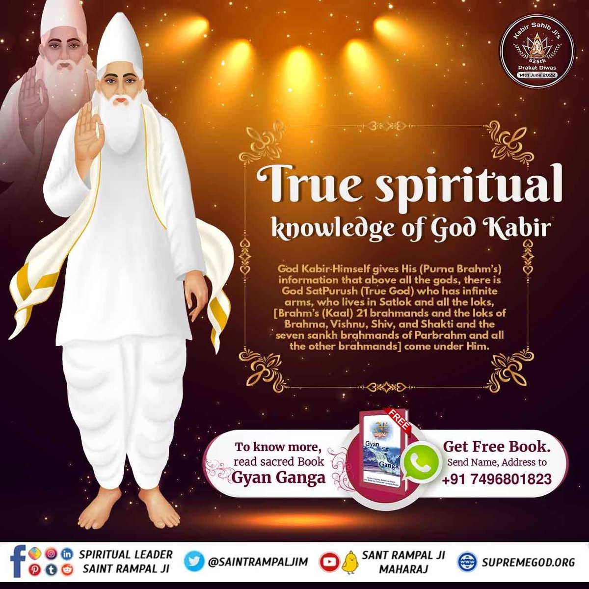 saloniyamona's tweet photo. #Glory_Of_LordKabir
True spiritual knowledge of God Kabir
God Kabir Himself gives His (Purna Brahm's) information that above all the gods, there is God SatPurush (True God) who has infinite arms, who lives in Satlok and all the loks, https://t.co/SwgRJfbRrS