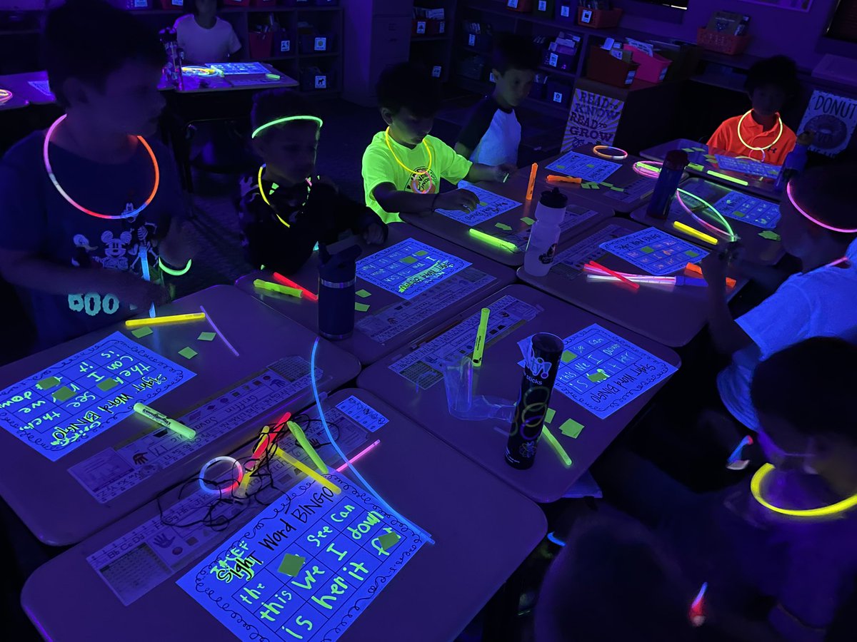 These kids have really GLOWED this year! Best day celebrating at our Glow Party! ⭐️✨