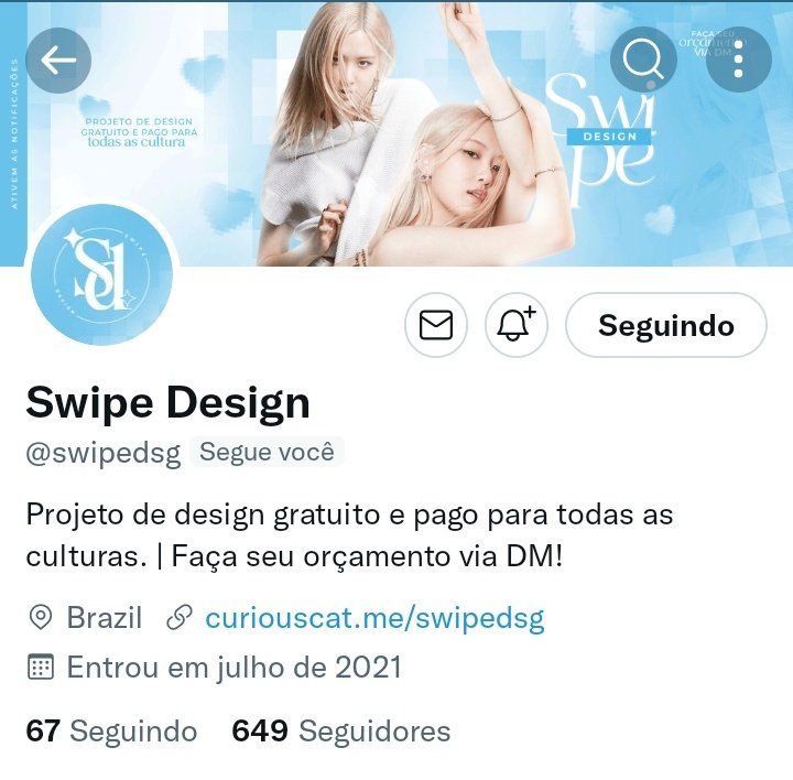 [DIVULGAÇÃO] Siga nossa parceira <a href="/swipedsg/">Swipe Design</a>. Ela será a conta de design responsável pelas nossas novas packs e banners.

Há pedidos gratuitos e pagos e o trabalho é IMPECÁVEL!

Não deixe apoiar o trabalho dos designers, segue lá 🤗