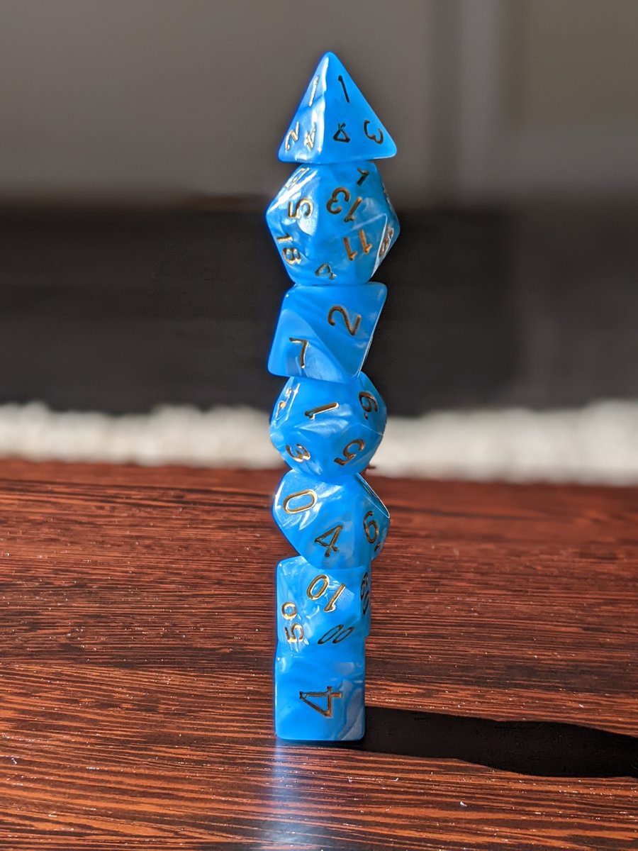 🌊DICE GIVEAWAY🌊

It's been TOO LONG! Wanna win this set of glorious dice from <a href="/dieharddice/">Die Hard Dice</a>? Just FOLLOW and RETWEET to enter!

Wanna pick up some math rocks for yourself? Use code DropTheDie at checkout to save 10% AND support me in the process!

⬇️Rules⬇️ #affiliate