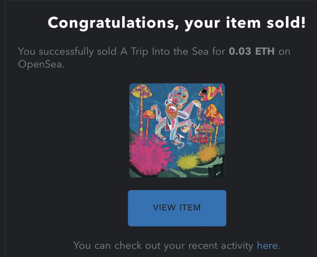A third edition of “A Trip Into The Sea” has been picked up by <a href="/rizal_rogArt/">RizalRogArt.sol.eth</a> , thank you for your support Rog. I appreciate you brother  🔥🤘🏻

2 more editions available! Let’s make this raffle happen! 💙🔥🤘🏻