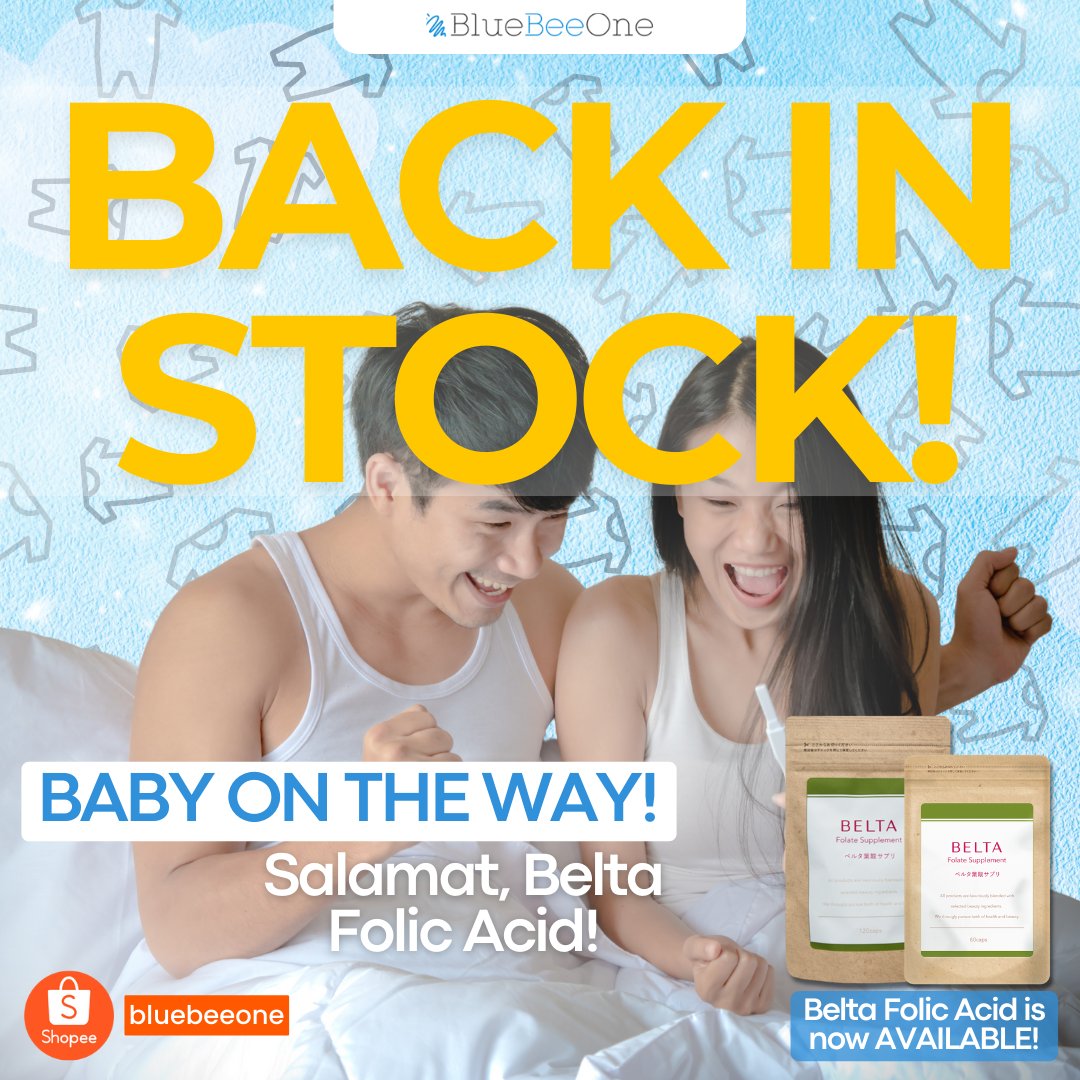 BlueBeeOne's tweet image. 🚨 RESTOCK ALERT 🚨
Our bestselling BELTA FOLIC ACID is back in stock. ❤️

This has been a favorite of so many!
We're now back in stock! 

Wag na magpahuli!! Order now!
VISIT HERE: shopee.ph/bluebeeone