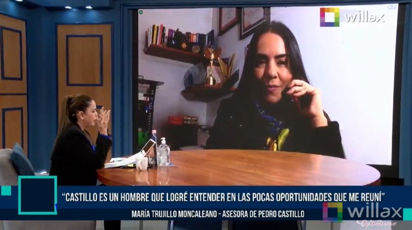 AceSalaverry's tweet photo. Buena entrevista de Milagros Leiva a asesora colombiana María Trujillo la arrincono con preguntas que no sabía responder y se enredo en sus propias respuestas a la admiradora de grupo terrorista Farc. https://t.co/MZbnx5vbpL