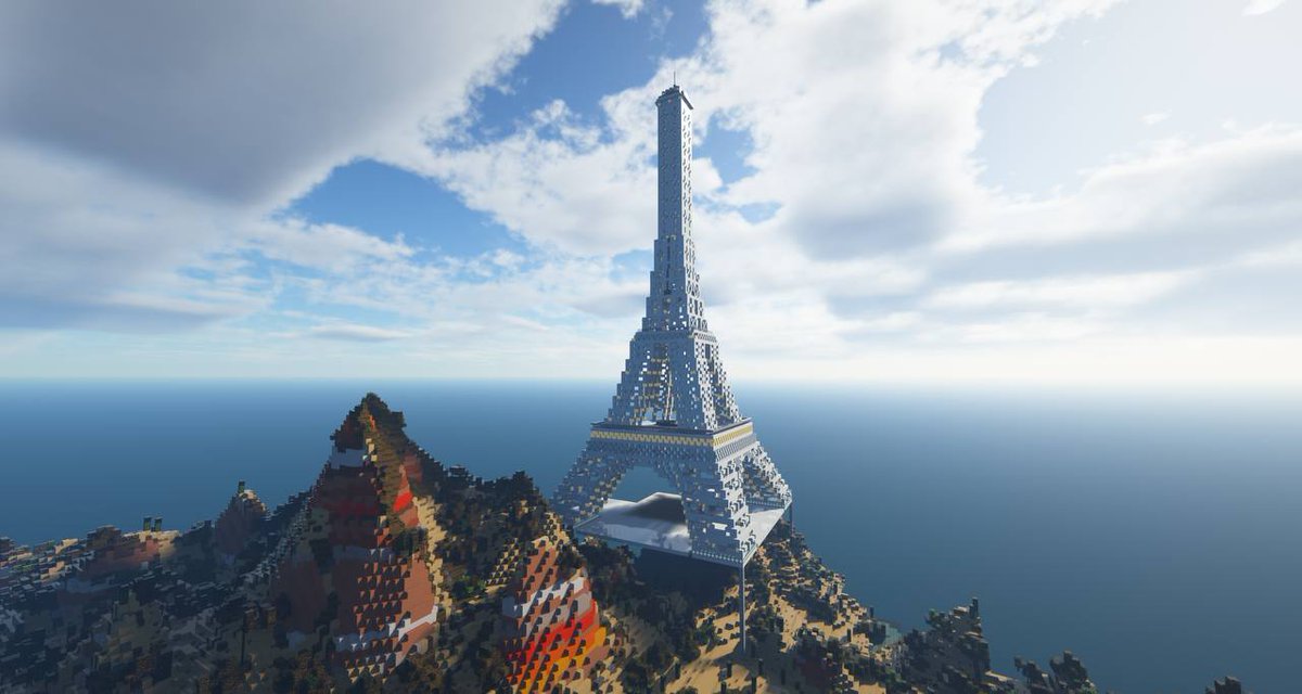 myEarthNFT's tweet photo. Something looks suspicious about this Eiffel Tower. I don't think its usually this close to the water😧

#NFTCommunity #Minecraftbuilds 
#NFTs https://t.co/1mifdnWtXr