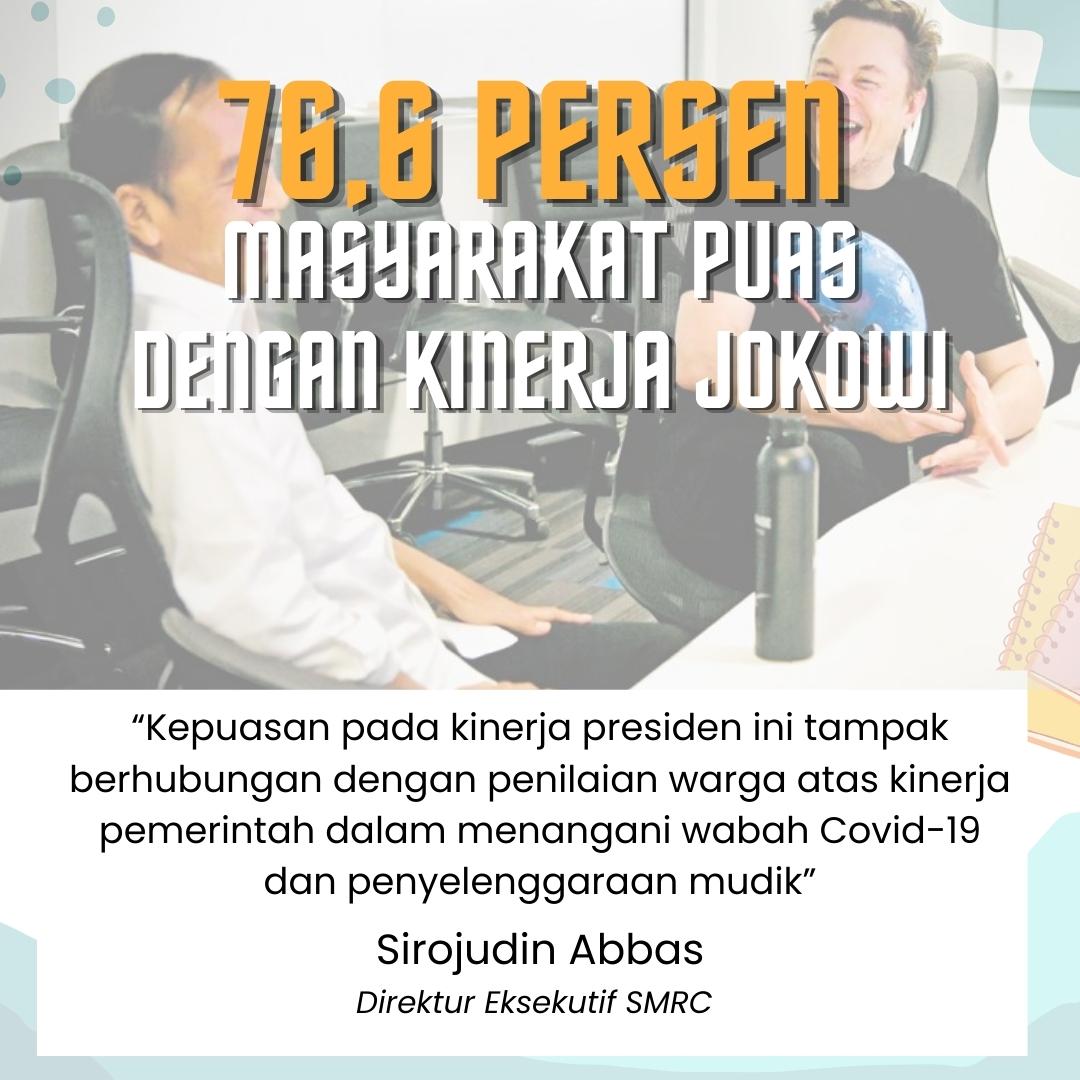 KadrunGeblek's tweet photo. 76.6 Persen masyarakat puas dengan kinerja Jokowi. Nusantara Melangkah Maju https://t.co/NxZZxMuFpv