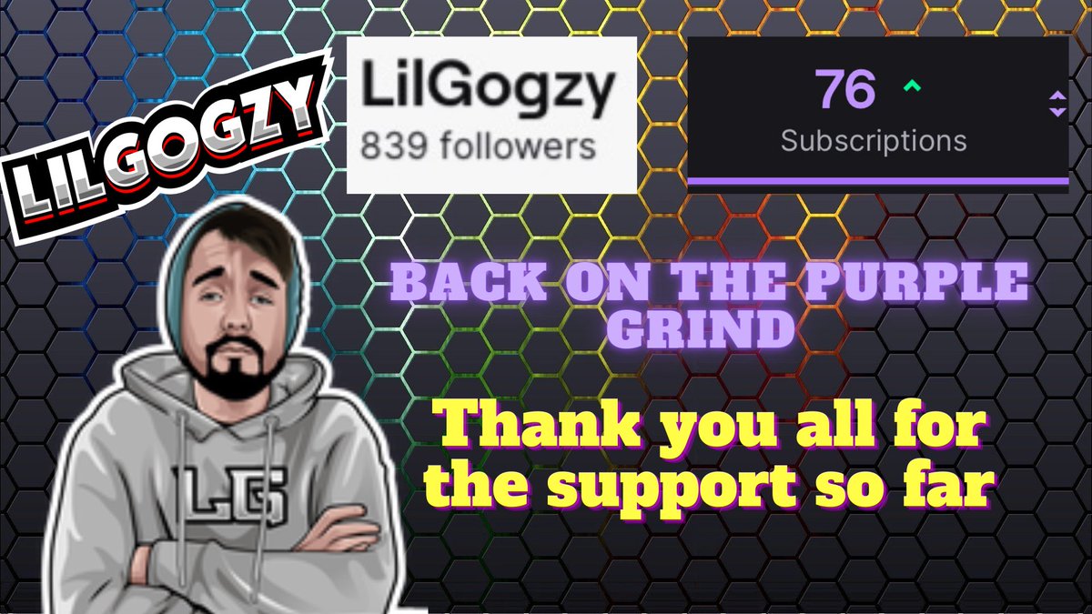 So after being on and off <a href="/FacebookGaming/">Facebook Gaming</a> we went and went  over on <a href="/RetweetOnTwitch/">Twitch 💜</a> and I started last month with 702 followers and 3 subs we are now at 839 followers and 76 I can’t be thankful enough for it all let’s now push for 900 followers and 100 subs!!!! Let’s go!!!