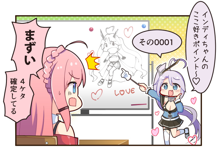 息抜きアズレン4コマまとめ・249～250
249・怪談話
250・サプライズボックス
+アズレン1コマ2作
#アズールレーン 
