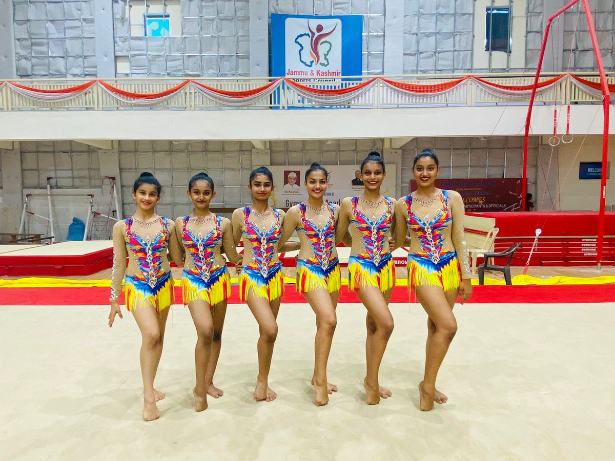 PremierRhythmic's tweet photo. 22 PRGA Rhythmic Gymnasts participated in the Selection Trials held at MA Stadium in Jammu Kashmir for Junior Senior Asian Championship in Bangkok 2022.
8 of them have been selected to represent India in the Individual and Group Rhythmic events! #rhythmicgymnastics #teamindia https://t.co/92DfAIOpqU