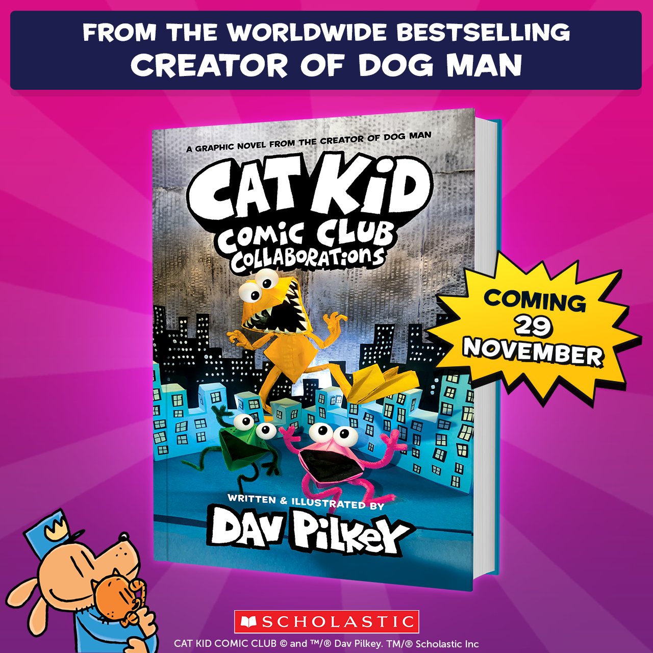 Dav Pilkey Cat Kid Comic Club Series #1- #3 Graphic Books Set NEW HARDCOVER  2022