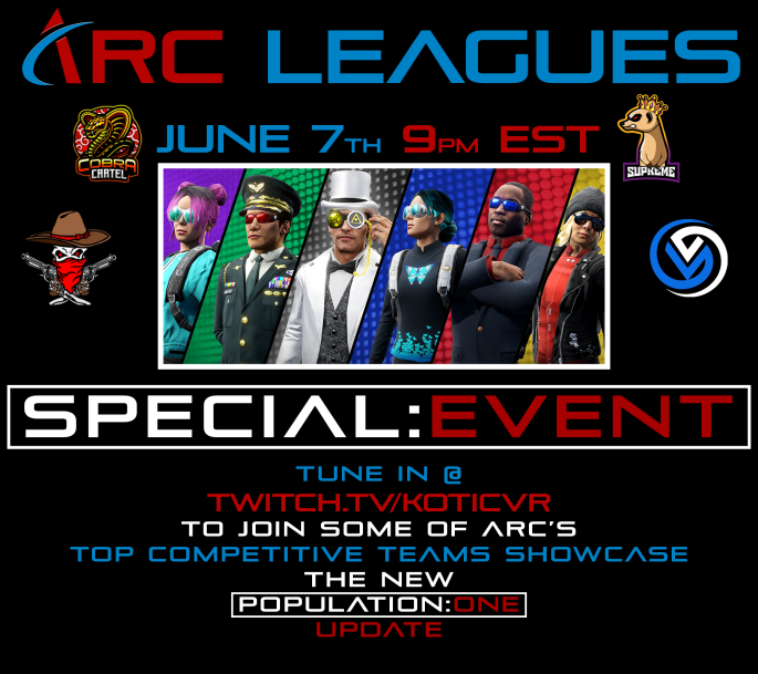 populationonevr's tweet photo. Want To See The NEW POP 1 June Update in action?

Join some of the top POPULATION: ONE Competitive  Teams as they showcase the new update!

Check out https://t.co/lumxha3PAE TODAY @ 9pm EST
(Some BigBox Team Members may be in the chat!) https://t.co/IooN9O7J6N