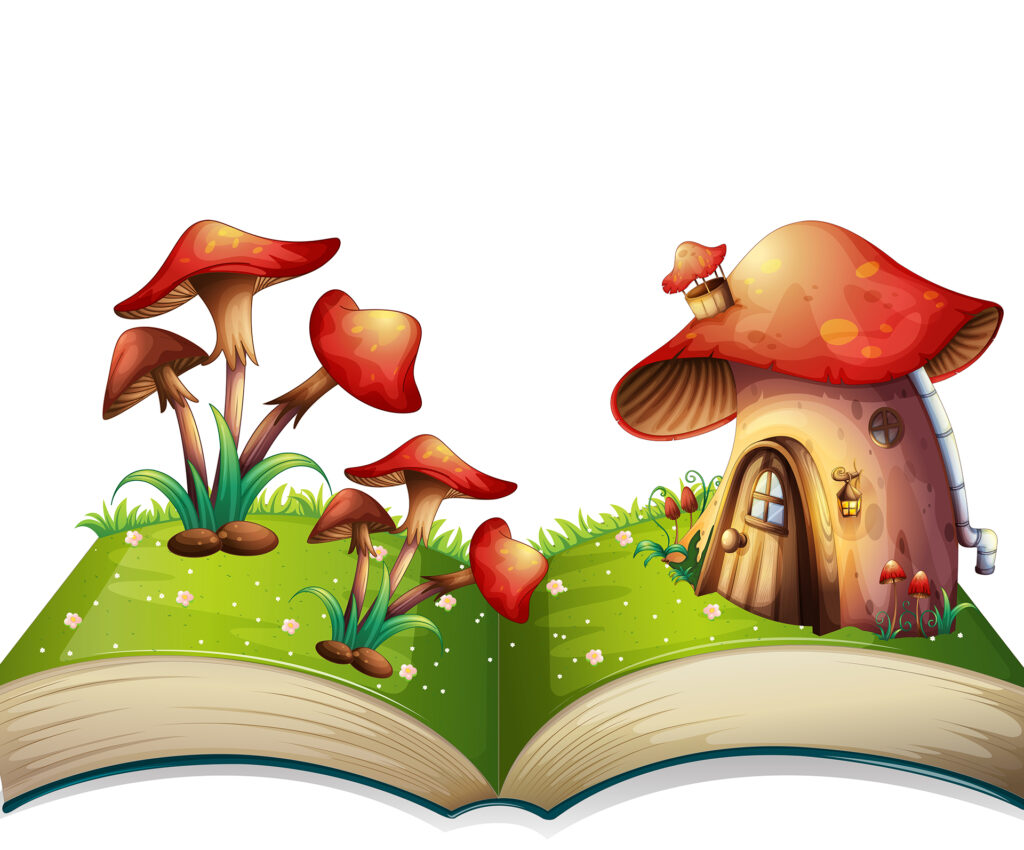 Книжка на мухомор сказочный