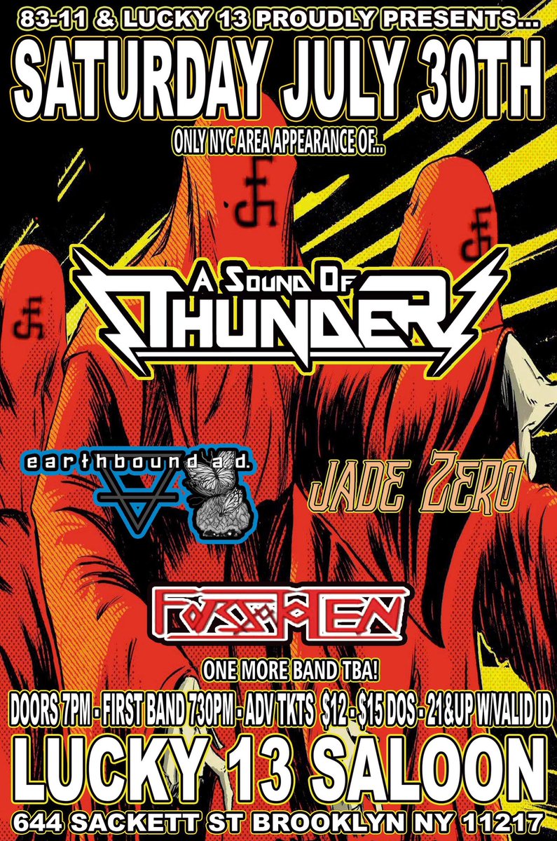 We return to Lucky 13 Saloon on Saturday July 30th. Hit us up for advance tickets which are only $12($15 at the door)
#livemusic #femalefrontedband #HeavyMetal #metal