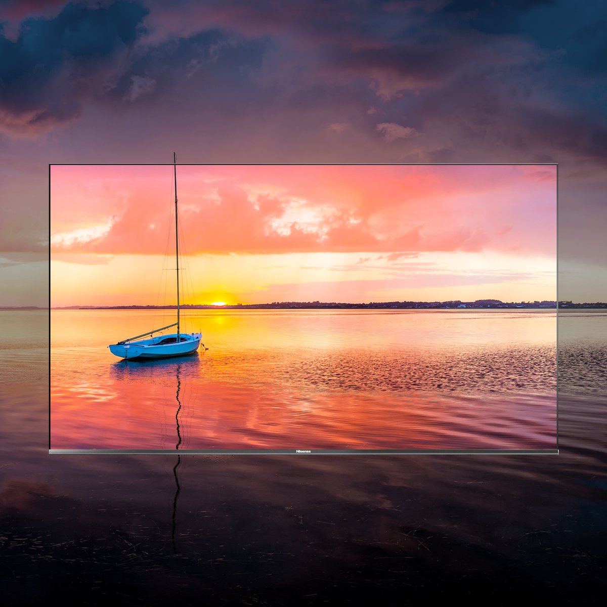 HisenseIntl's tweet photo. ๐ Today is #SunsetTuesday.
โ Blessed with warm sunset with Hisense ULED TV together!
๐ท Watch the fantasy artwork #sunsetphotography with the brilliant picture quality!
#Hisense
#IncredibleArtMoment
#ULED https://t.co/L2hn7umVMk