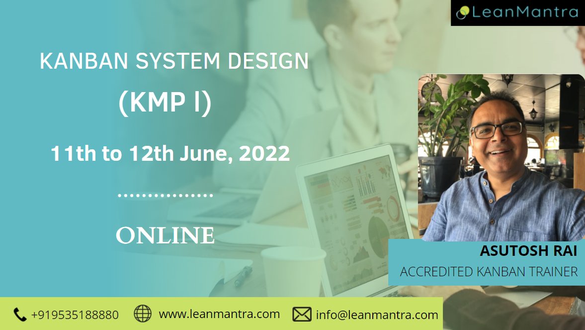 MantraLean's tweet photo. To help with the constant need for Agile improvement, LeanMantra is organizing a 2-day session on Kanban System Design (KMPI) from the 11th to the 12th of June 2022.
Join us by registering on https://t.co/GQyWmJg1AY

Visit LeanMantra at https://t.co/GQyWmJg1AY for more details! https://t.co/RqEpEtQeNA