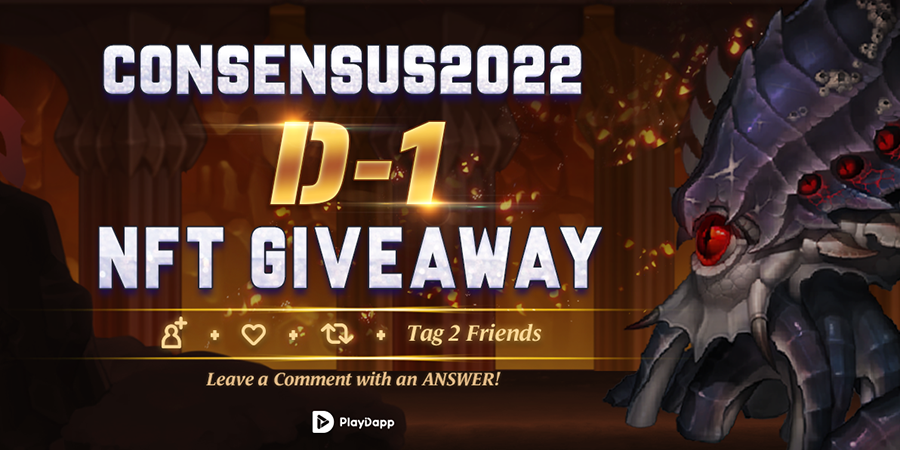 Consensus 2022 ⏰D-1 Quiz
Q) PlayDapp's slogan is "Get  _ _   _ _ _ _ _ your service with PlayDapp."
Hint: Please check our Cover image :) 

👉Leave a comment with an answer within 24hrs❤️

#PlayDapp #PLA #NFT #NFTGiveaway #Airdrop #NFTcommunity #P2Egame