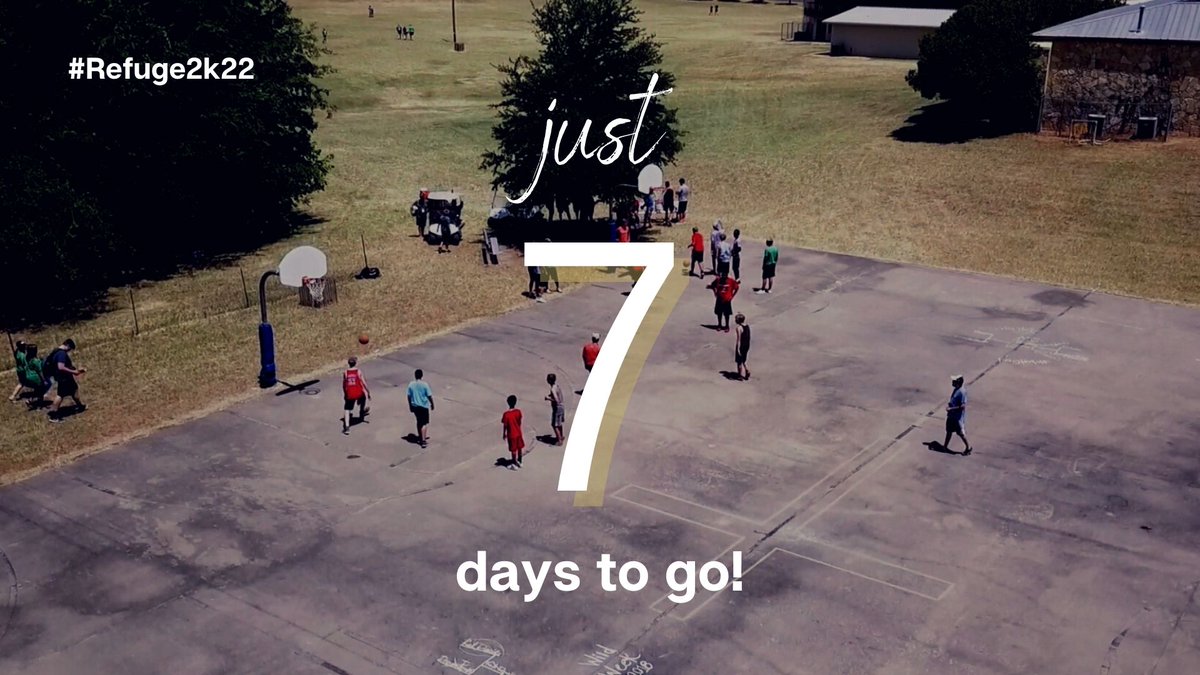 What!? We are only 7 days...ONE WEEK AWAY...from Camp Refuge's ten year anniversary. What are you looking forward to the most? #Refuge2k22