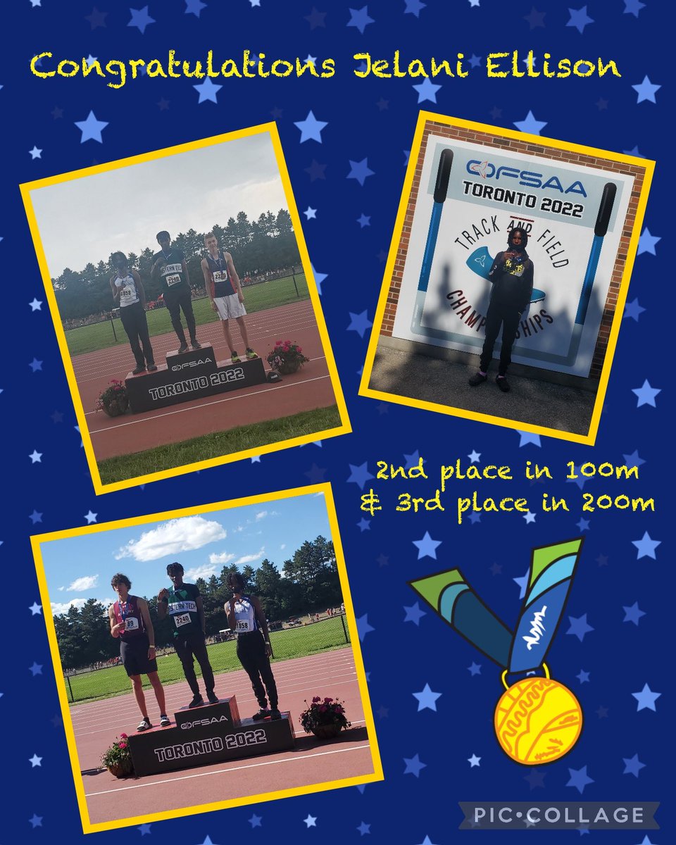dYathletics's tweet photo. A huge congratulations to Jelani Ellison who placed 2nd in the 100m Novice Boys 100m and 3rd in the Novice Boys 200m and the OFSAA Championships! Looking forward to seeing what you can accomplish over the next four years! https://t.co/CHbVFUoXqO