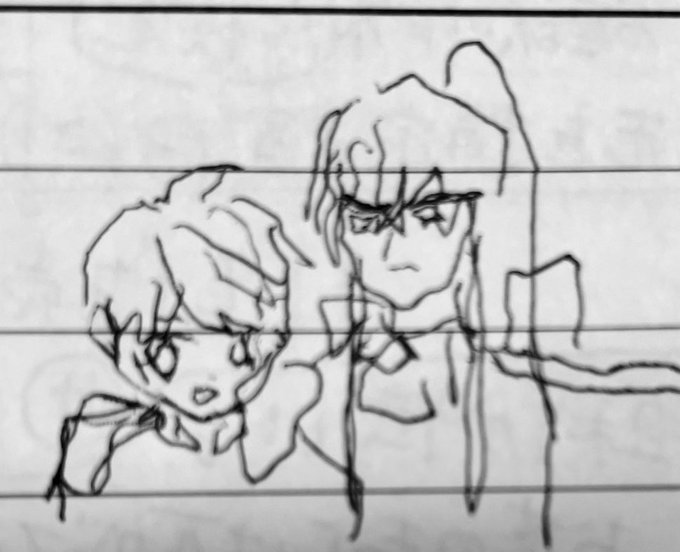 左手で描いたアサオズ可愛い 