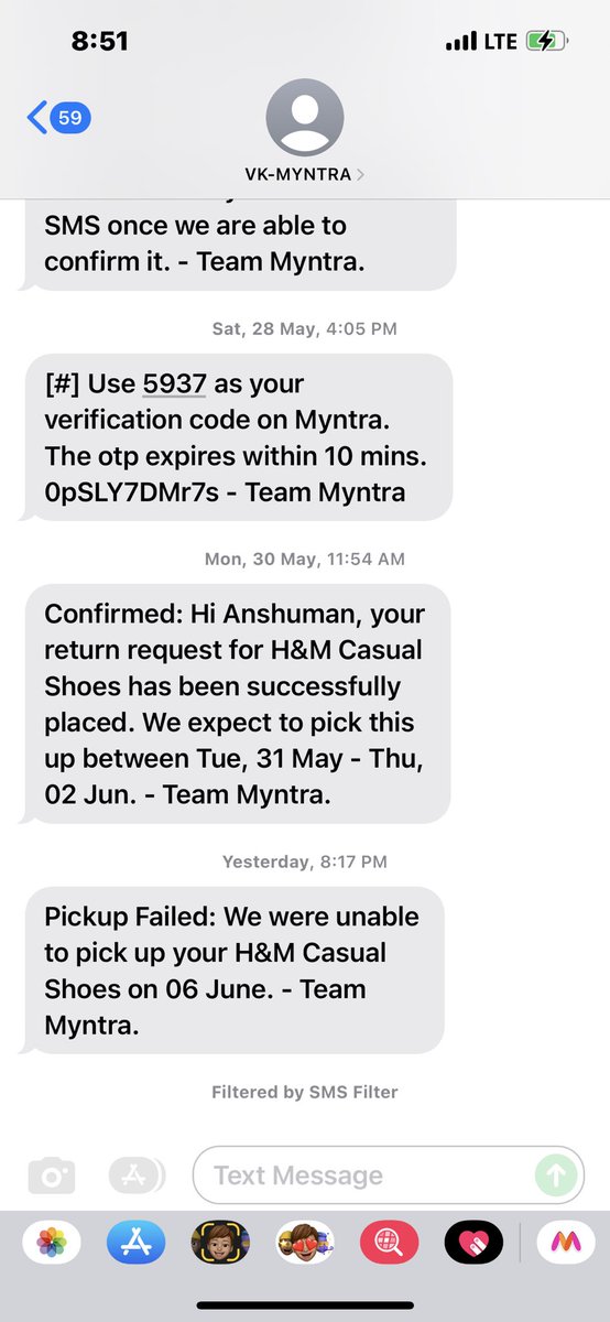 ASTRIX1402's tweet photo. @myntra Day 3rd…. No response from @myntra and his Delivery boy. https://t.co/SLqEoMMmA6