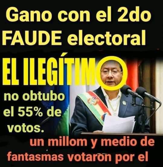 Tilin Luis Arce otro maleante por el que votaron 1,5 millones de personas muertas