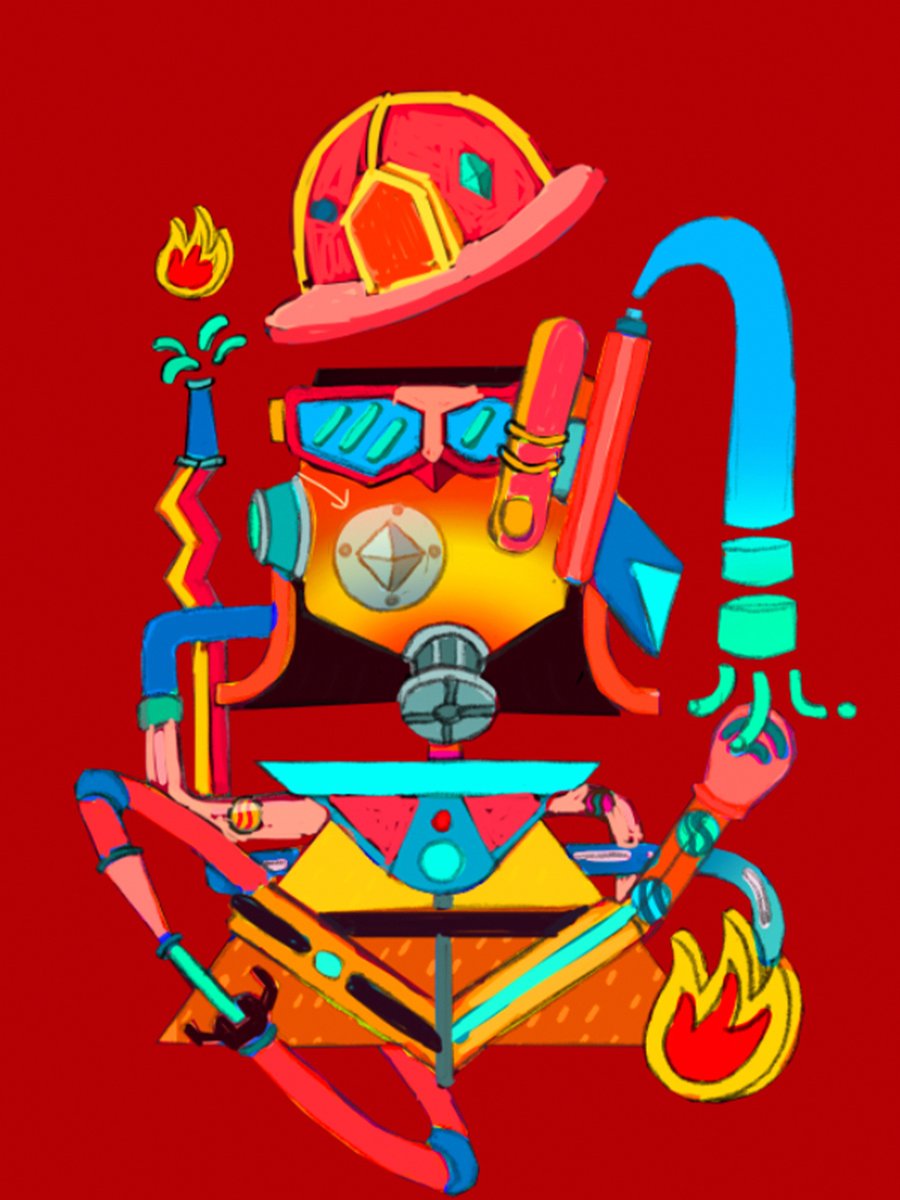 Rush_Ryhm's tweet photo. 🔴 Gotcha! Fireman on stage 🧯❤️‍🔥 Seems indifferent. 
#RushRyhm #NFTs #NFTCommunity #nftart #NFTCollection #NFTProject #ETH https://t.co/5O2nkGXVUO