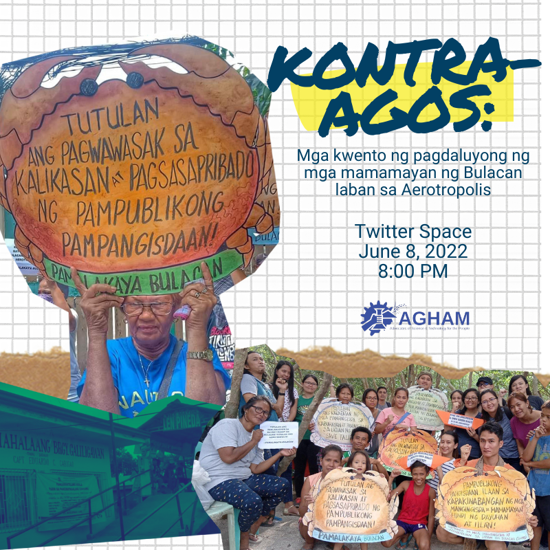 AghamNasyunal's tweet photo. Sa pagdiriwang ng #WorldOceansDay bukas, samahan kami para pakinggan ang mga kwento ng pagdaluyong ng mga mangingisda at mamamayan ng Bulacan laban sa Aerotropolis project ng San Miguel Corporation.

Twitter Space
June 8, 2022
8:00 PM

#SaveTaliptip #SaveManilaBay https://t.co/rn8DP6PDn8