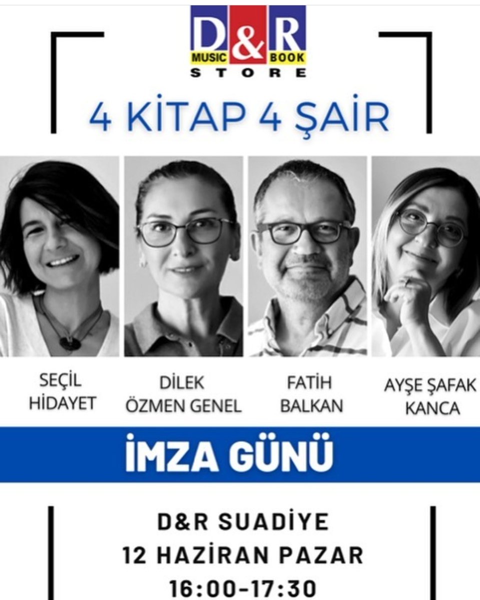 4 şiirdaşımla ortak imza günümüz var...
