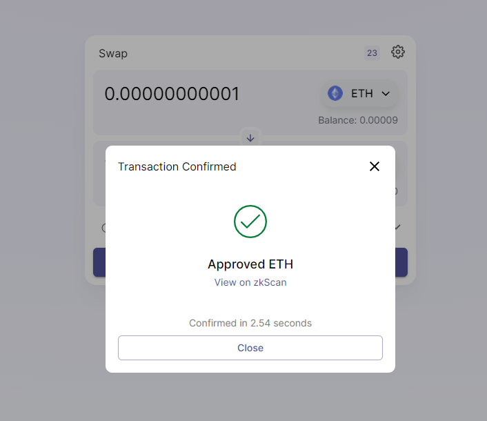 Done
#L222 #zkSync #Layer2 #ZKRollup #testnet #Ethereum #DeFi 
Join discord: discord.com/invite/6zy2c9Y…