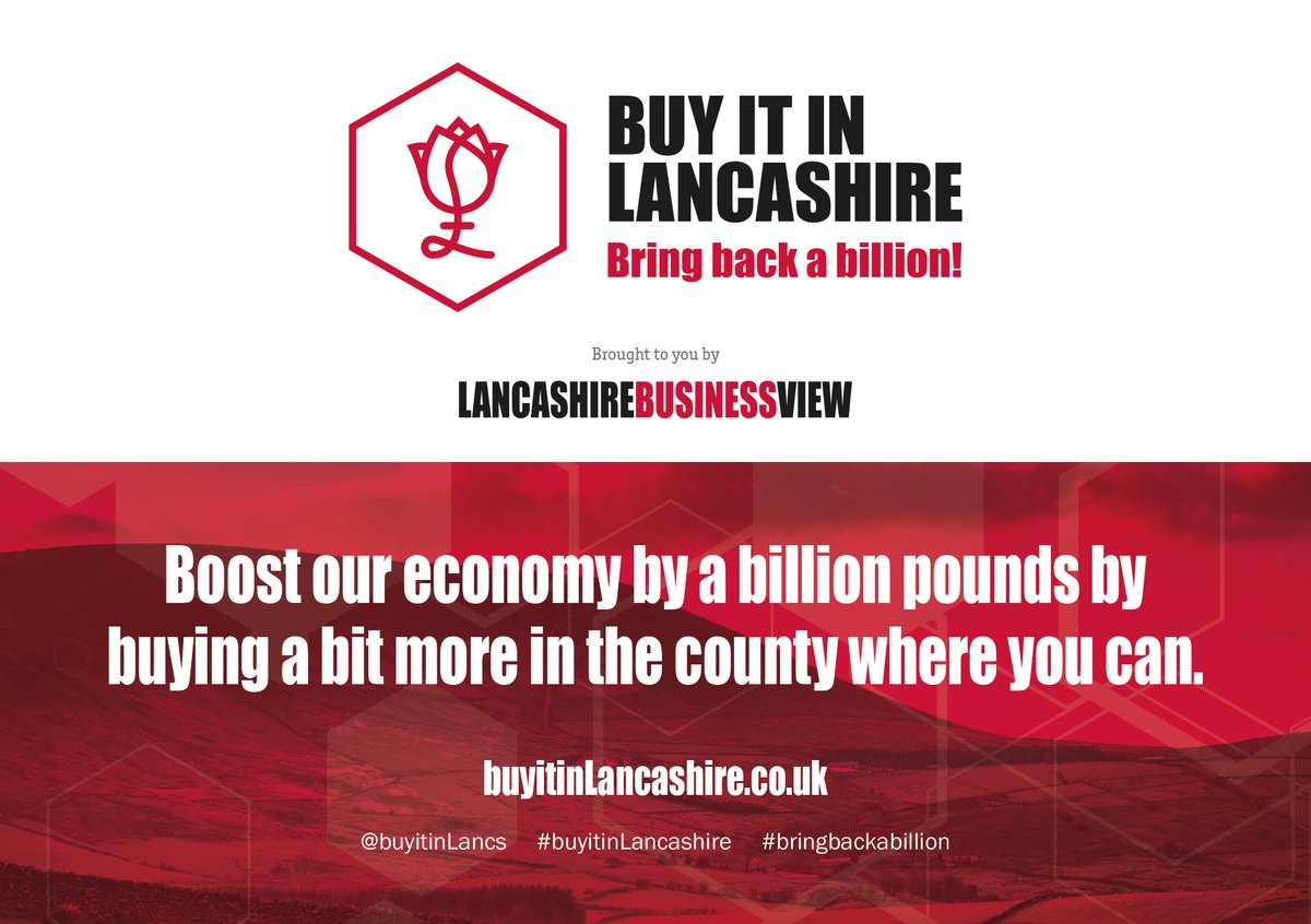 #Lancashire spends about £30bn a year. If we divert 3% of our non-Lancashire spend back into the county, we could #bringbackabillion into our economy. Pledge your support and shout about the #buyitinLancs campaign with us! buyitinLancashire.co.uk