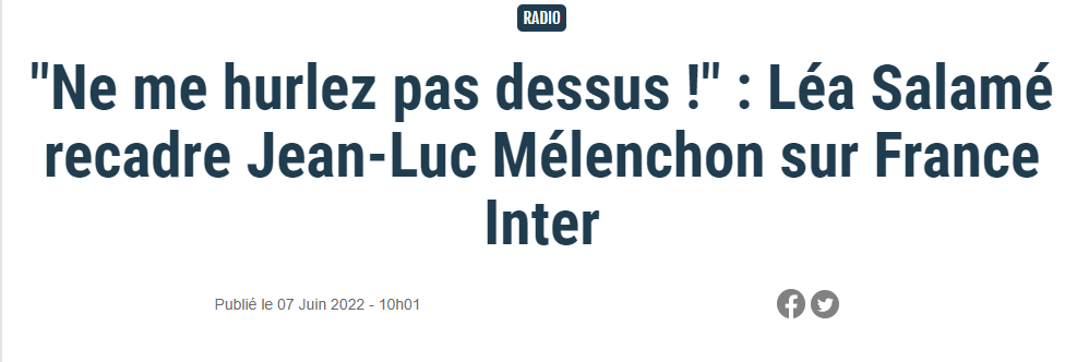 @Apostiller1 C'est vrai que @rglucks1 est un mélenchoniste bien connu. Sans parler de @LeaSalame . 
Vous ne manquez vraiment pas d'air.