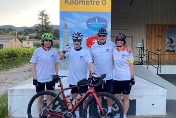 In the latest blogs, Hamish describes the first of his three climbs up Mont Ventoux. To read about it click the link and read through to blog 30! 
outoftheblues.org/news/the-road-… 
#Ventoux #cycling