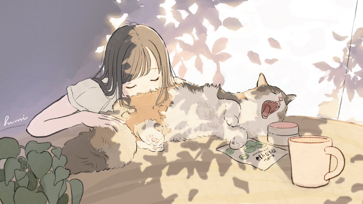 「猫のいるくらし 」|双森 文のイラスト