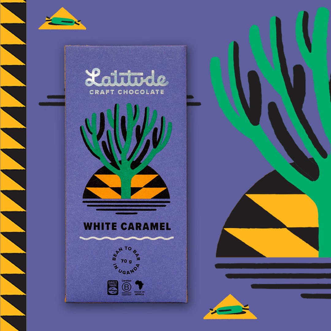CraftLatitude's tweet photo. Our #White #Caramel 40% Bar 🍫

A chic, not too sweet, dulce de leche white bar, where #Cocoa butter meets caramelised milk meets molasses-flavoured cane sugar! 

Get in touch to purchase your bar today! ✨

#LatitudeCraftChocolate #BeantoBar #AwardWinning #Uganda https://t.co/pb5ujY8V7y